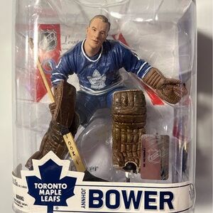 Toronto Maple Leafs Johnny Bower Blue Goalie Figurine